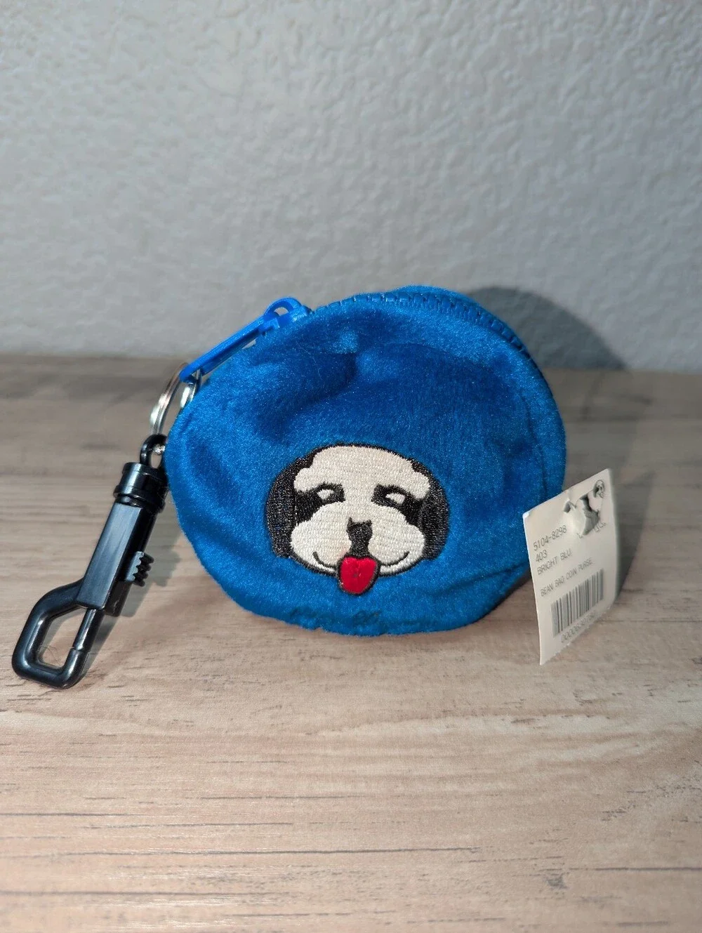 Big Dogs Plush Mascot Key Ring Coin Purse Pouch NWT Blue Vintage